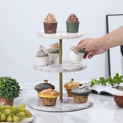 £70.84 • Buy 3 Tiered Cupcake Stand, Tea Party Serving Platter, Modern Retail Riser Stand