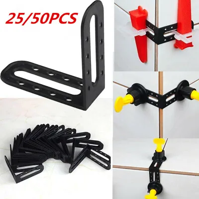 £6.04 • Buy 50pcs Male Angle Leveling 90 Degree Tool Tile Leveler Spacers Fixed Locate Tools