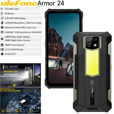 4G LTE 22000mAh Ulefone Armor 24 Rugged Phone Android Mobile Waterproof Camping • $582.99