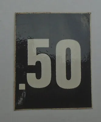 Vintage Soda Machine 50 Cents Price Sticker 1 1/4  X 1  5/8   • $3