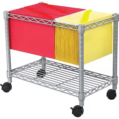 Safco Wire Mobile File Cart For Letter- And Legal-Size Files — Gray 24in.D X • $109.99