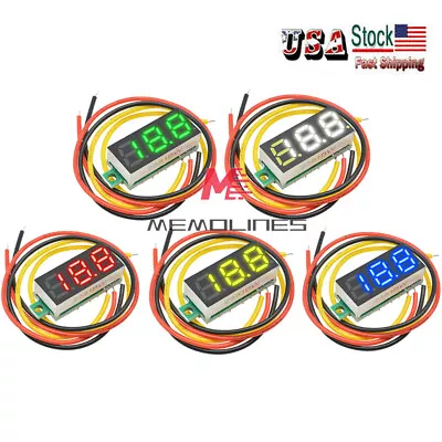 10x Mini DC0-100V 0.28Inch 3-Digital Voltmeter LED Voltage Panel Meter 3 Wire US • $14.54