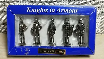 Westair Knights In Armor Miniature Pewter Figurines - Role Playing - Pack Of 5  • $12