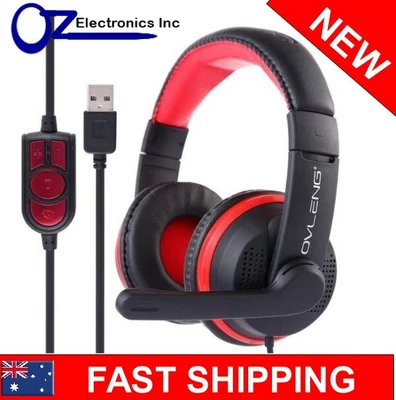 $22 • Buy OVLENG GT91 USB Stereo PC Gaming Headset Headphones For SKYPE FREE Shipping