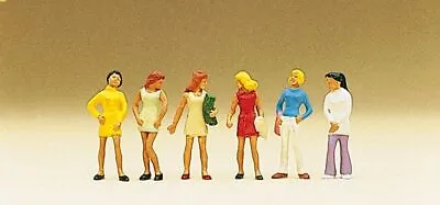 Preiser HO Scale Model Figure/People Set - Group Of Teenage Girls 6-Pack • $17.09