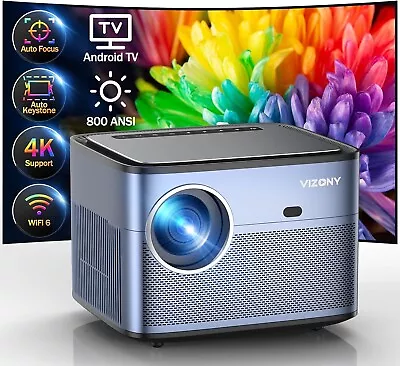 VIZONY 800ANSI 5G WiFi Bluetooth Outdoor Projectors FHD Home Movie Projector NEW • $189.99