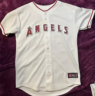 Majestic Angels Baseball Jersey Kids XL Mike Napoli Stitched Home Jersey • $28.99