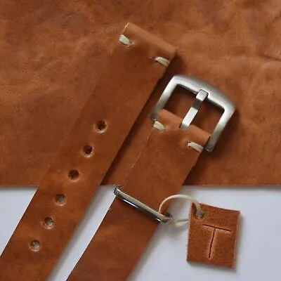 Handmade In England - Horween Tan Leather Watch Strap 18/20/22/24mm • £19.95