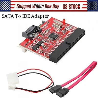 SATA To IDE Adapter Serial ATA SATA Interface Hard Drive HDD Adapter Converter • $7.99