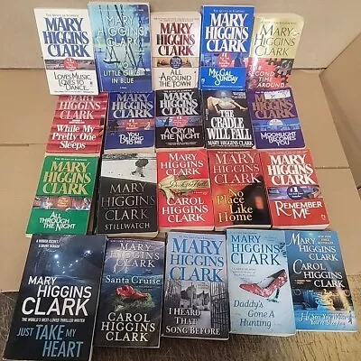 Lot Of 20 Mary Higgins Clark Mystery Suspense Thriller Novel PAPERBACK Books MIX • $14.50