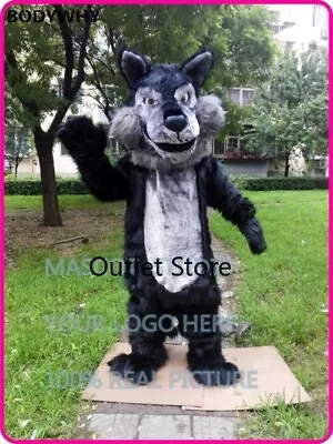 Long Fursuit Wolf Dog Mascot Coyote Werewolf Mscot Costume Fancy Anime Cosplay • $835.52