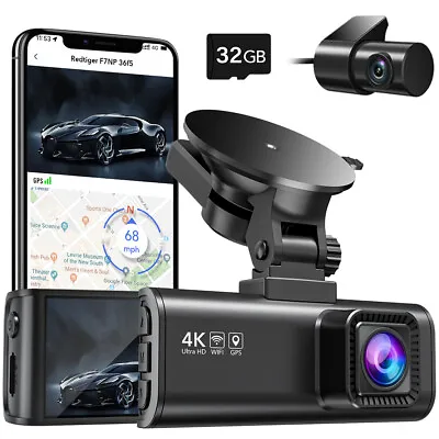 REDTIGER Dash Cam 4K Car DVR Front And Rear Dash Camera Built-In WiFi & GPS • $189.99