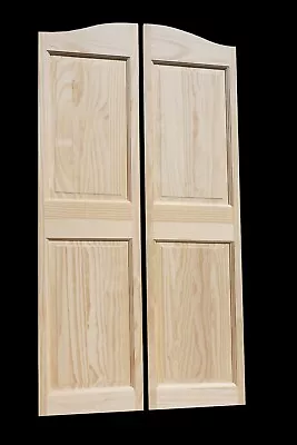 PARLOR BUTLER CAFE DOOR *PINE RAISED 4-PANEL* 36 W X 65  Tall Saloon Swinging • $539.99