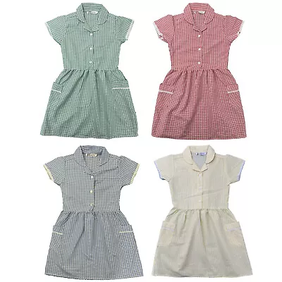 £5.99 • Buy Girls School Dress Gingham Ex M&S Summer Check Kids