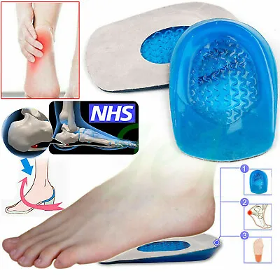 £3.39 • Buy Foot Pain Relief Plantar Fasciitis Gel Heel Spur Support Cushion Insoles Pad 