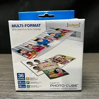 VuPoint Multi-Format All In One Photo & Ink Cartridge Photo Cube New Open Box • $24.99