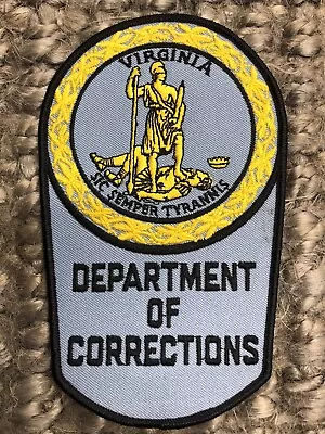 Vintage DEPARTMENT OF CORRECTIONS Virginia Prison Jail Guard Patch Badge • $12.75