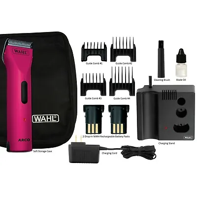 WAHL MOSER ARCO PINK CLIPPERS Special Edition 2 Batteries Dog Trimmer Cordless • £112.90