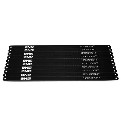 10 Pcs 12  Long High Carbon Steel Hacksaw Replacement Blade W/24 Teeth Per Inch • $7.99