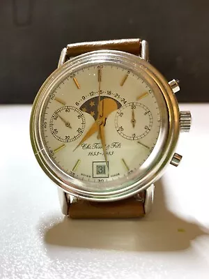 Tissot 1853-1983 Moon Phase Chronograph • $1350