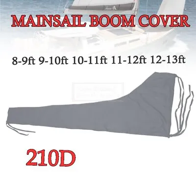 Main Sail Cover For 8'-9' 9'-10' 12'-13' Boom Sail Waterproof 210D Oxford Silver • $27.99