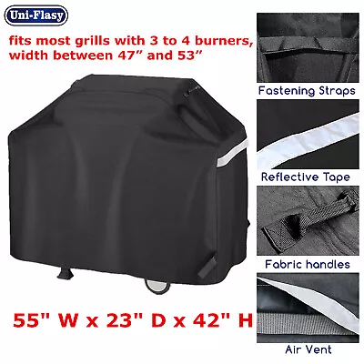 55  3 To 4 Burners Gas Grill Cover For Weber Nexgrill Brinkmann Kenmore Dyna Glo • $33.92