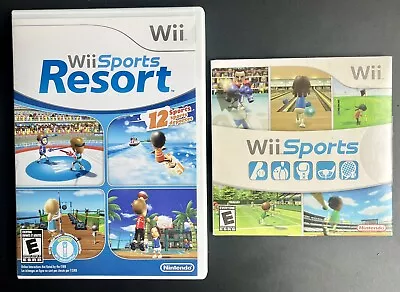 Wii Sports + Wii Sports Resort - 2 Game Bundle! (Nintendo Wii) *TESTED* • $54.99