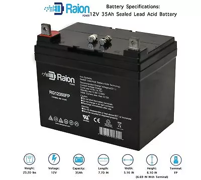 $73.95 • Buy Raion Power 12V 35Ah Battery For Best Technologies FERRUPS FE 2.1KVA