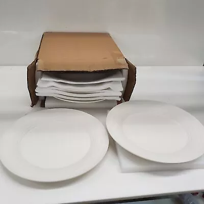 Mikasa Swirl White DJ-100 Porcelain 10  Dining Plates-Set Of 6-Opened Box • $9.99