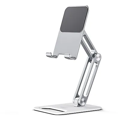 Phone/Tablet Stand - Alloy Adjustable Foldable Portable Holder Dock For Desk • £12.99