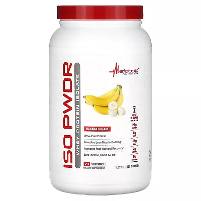 ISOpwdr Whey Protein Isolate Banana Cream 1.52 Lbs (690 G) • $49.99