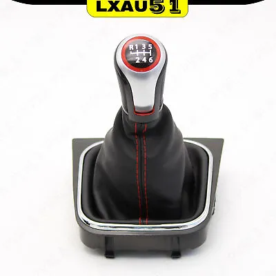 6 Speed Gear Shift Knob PU Leather Boot For VW Jetta GLI MK5 MK6 Golf 2005-2014 • $24