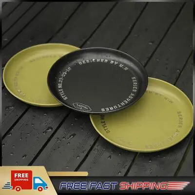 Stackable Camping Plates Metal Blackened Dish Camping Cutlery For Outdoor Dining • £8.15