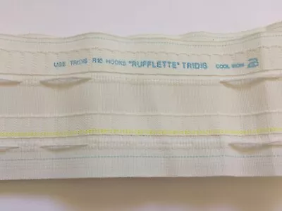 £2.49 • Buy ❤️Curtain Header Tape Pinch Pleat Tridis RUFFLETTE -  Pinched Pleats - 3.5 ❤️