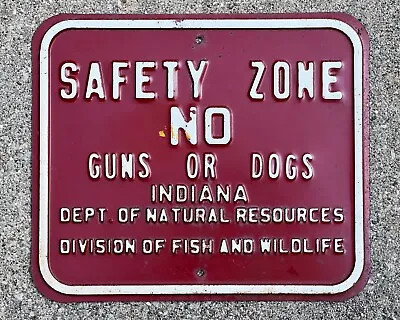 Rare Vintage Indiana DNR Safety Zone Sign 14”x12” • $199.99