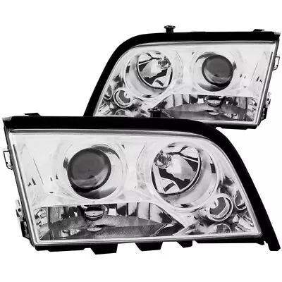 ANZO 1994-2000 For Mercedes Benz C Class W202 Projector Headlights Chrome • $289.54