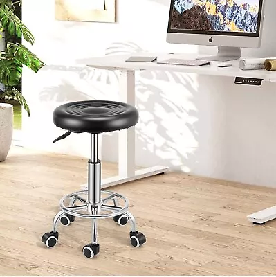 Adjustable Beauty Spa Salon Stool Massage Lift Hairdressing Swivel Bar Stool UK • £20.99