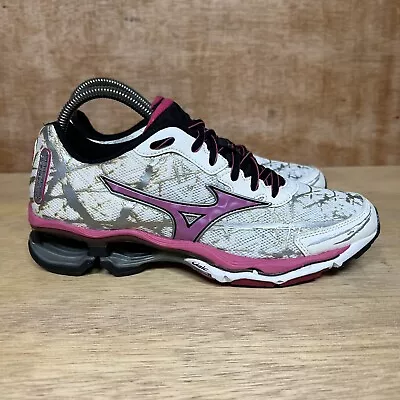 Mizuno Wave Creation 16 White Pink Running Shoe Sneakers J1GD150159 Women Size 8 • $39