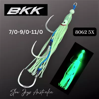 3/6 X BKK Triple Gang Lumo Assist Hooks Octo Jig Replacement Snapper Dhu Reds AJ • $25.95