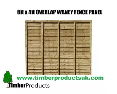 6 X 4 Waney Lap Fence Panels All Sizes Available Garden Fence Panel • £31.67