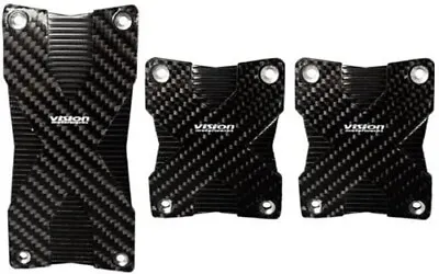 VISION Universal Polish Carbon 3pcs Racing Pedal Set Manual M/T • $25.99