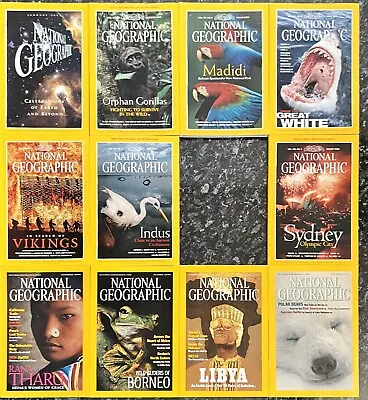 National Geographic Magazines Year 2000 Complete Set • $12