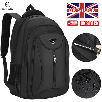 Men Women Boys Laptop Backpack Large Waterproof Travel Rucksack Sport School Bag • £11.69