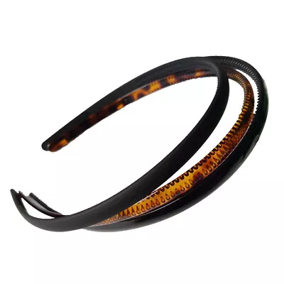 Vintage Simple Acrylic Faux Leather Leopard Headband For Women Head Hoop  • $1.44