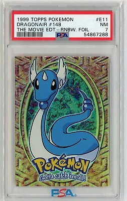 PSA 7 Near Mint - Dragonair E11 (Topps Movie Edition) Rainbow Holo Pokemon Card • $19.99