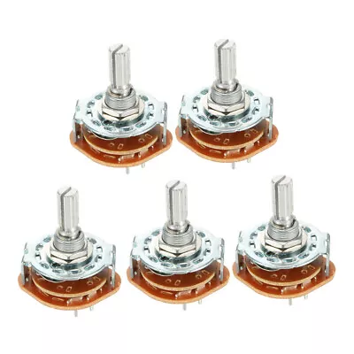5pcs 2P4T 2 Pole 4 Position Selectable Single Deck Band Channel Rotary Switch • $13.86