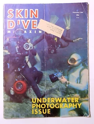 SKIN DIVER MAGAZINE SEPT 1960 W/ ZALE PARRY ARTICLE UNDERWATER PHOTOGRAPHY • $19.50