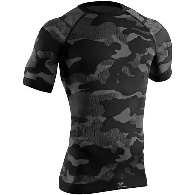 £25.95 • Buy Tervel Optiline Light Base Layer Top Mens Tactical Short Sleeve Shirt Black Grey