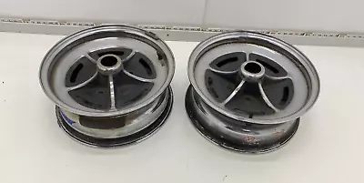 2 Buick Wheels 15x6 5 On 5 Bolt Pattern Chrome Rally Rims Magnum 500 Style Pair • $299.99