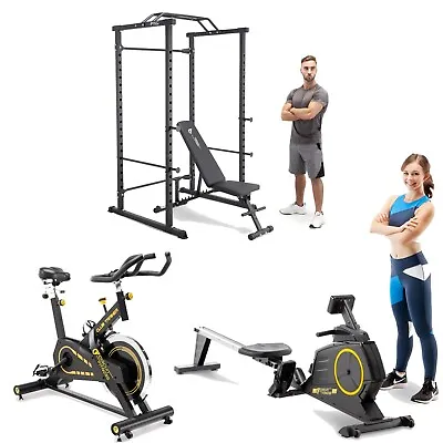 MARCY  CF Mega 4-IN-1 Home Gym Bundle Cage Bench Bike & Rower • £1476